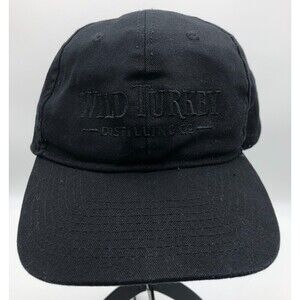 Wild Turkey Distillery Ball Cap Hat Black Embroidered Strapback KY Bourbon